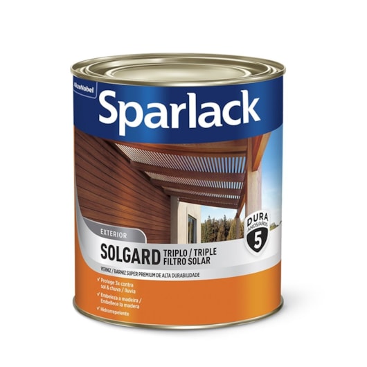 Verniz Solgard Triplo Filtro Solar Acetinado Natural 900ml Sparlack Coral - Imagem principal - 490c6035-ab6c-4972-97a0-788b5d1e3c95