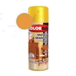 Verniz Spray  Brilhante Móveis E Madeira Natural  Colorgin 235g