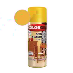 Verniz Spray  Brilhante Móveis E Madeira Natural Fosco Colorgin 235g