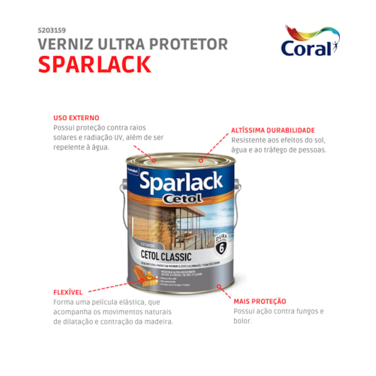 Verniz Ultra Protetor Cetol Acetinado Imbuia Sparlack Coral 3,6L - Imagem principal - a88653c3-3867-4970-a665-e78bf1cd9f67